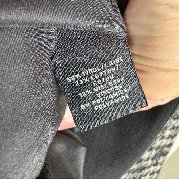 Lafayette 148 Houndstooth Prolific Blazer Jacket Black Cream Career Plus Size 16 - Picture 6 of 7